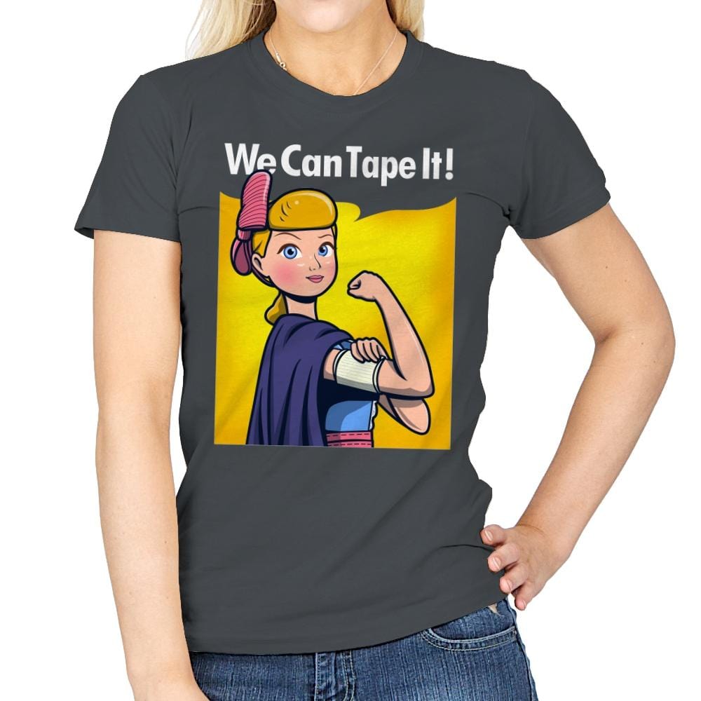 We can tape it! - Womens T-Shirts RIPT Apparel Small / Charcoal