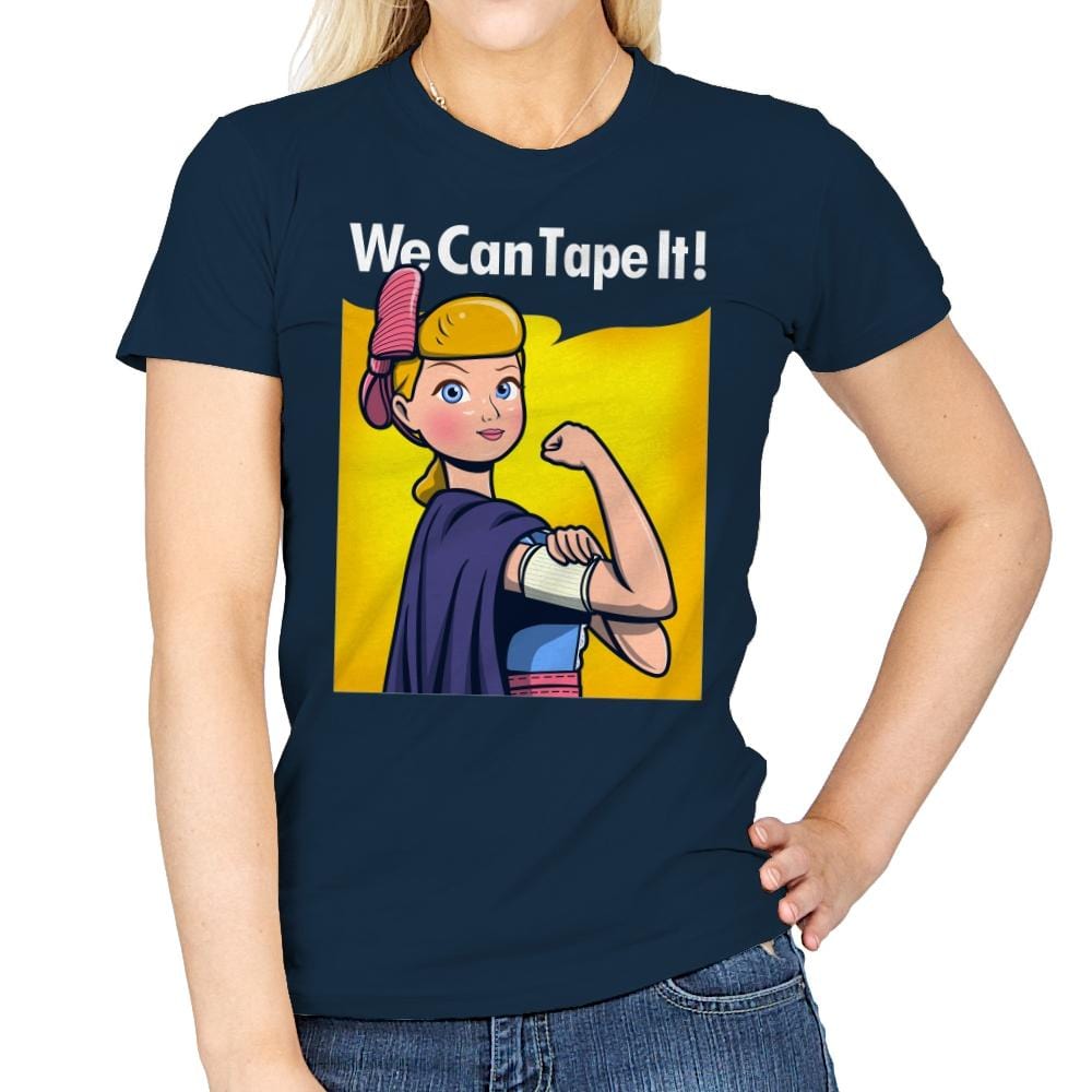 We can tape it! - Womens T-Shirts RIPT Apparel Small / Navy