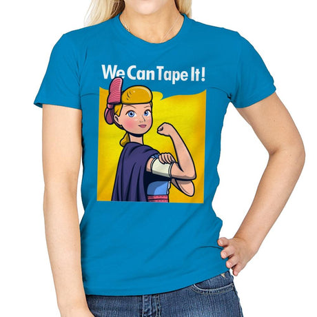 We can tape it! - Womens T-Shirts RIPT Apparel Small / Sapphire