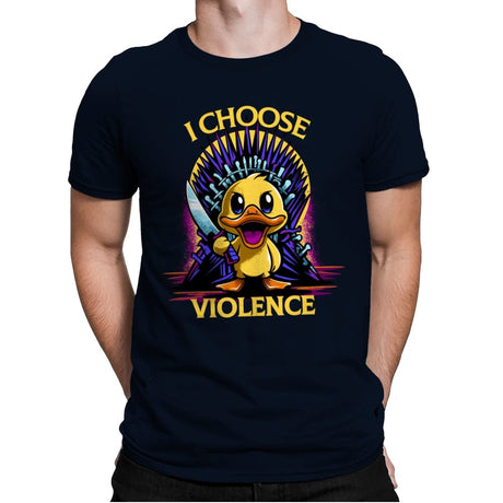 We Choose Violence - Mens Premium T-Shirts RIPT Apparel Small / Midnight Navy