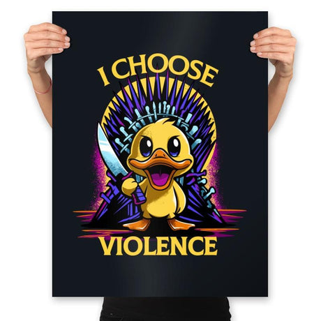 We Choose Violence - Prints Posters RIPT Apparel 18x24 / Black