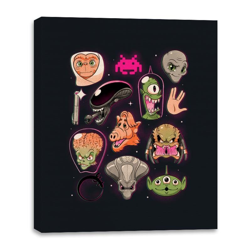 We Love Aliens  - Canvas Wraps Canvas Wraps RIPT Apparel 16x20 / Black