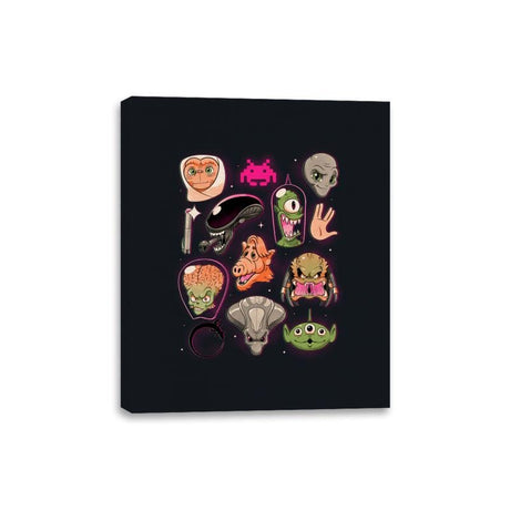 We Love Aliens  - Canvas Wraps Canvas Wraps RIPT Apparel 8x10 / Black