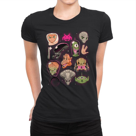 We Love Aliens  - Womens Premium T-Shirts RIPT Apparel Small / Black