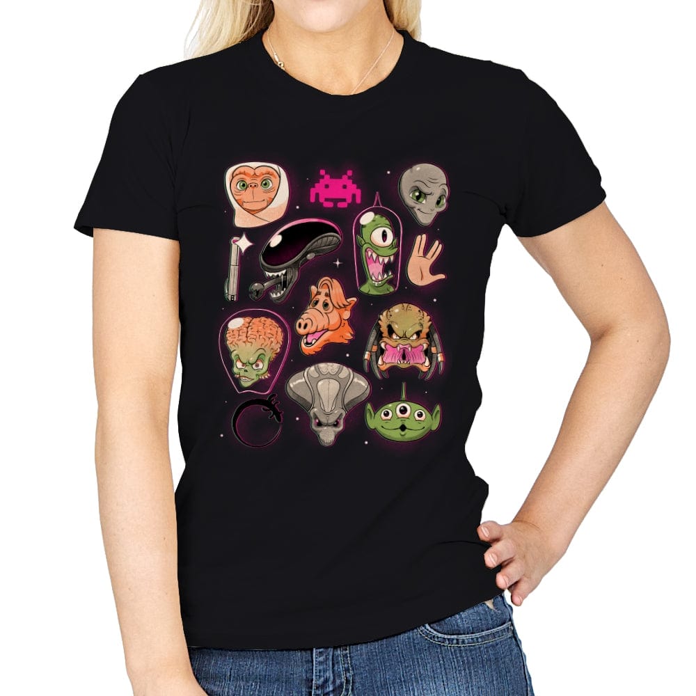 We Love Aliens  - Womens T-Shirts RIPT Apparel Small / Black