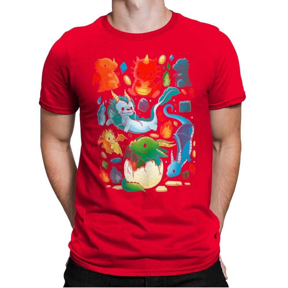 We Love Dragons - Mens Premium T-Shirts RIPT Apparel Small / Red