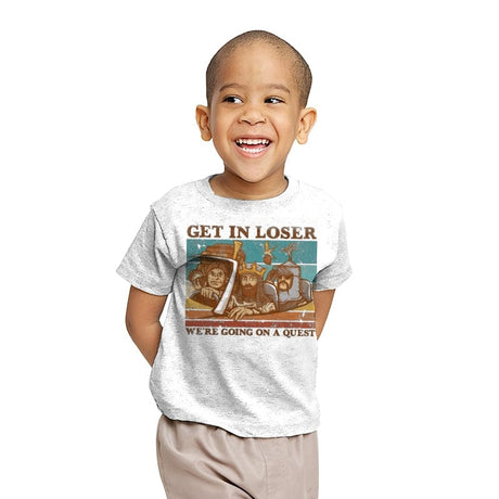 We're Going on a Quest - Youth T-Shirts RIPT Apparel X-small / White