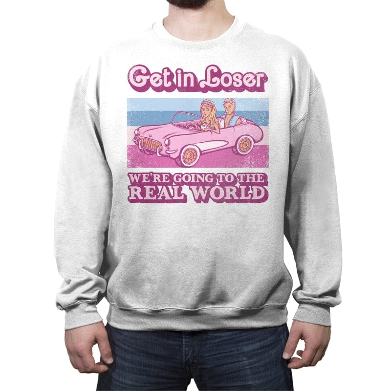 We're Going to the Real World - Crew Neck Sweatshirt Crew Neck Sweatshirt RIPT Apparel Small / White