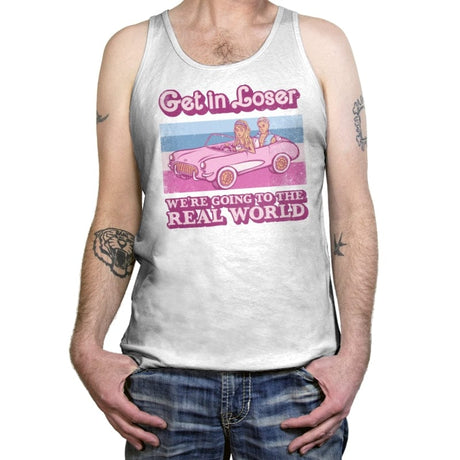 We're Going to the Real World - Tanktop Tanktop RIPT Apparel X-Small / White
