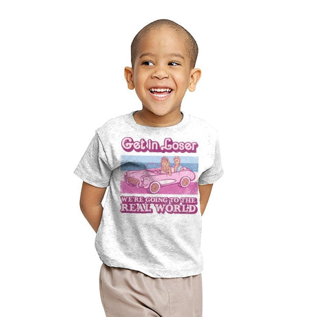 We're Going to the Real World - Youth T-Shirts RIPT Apparel X-small / White