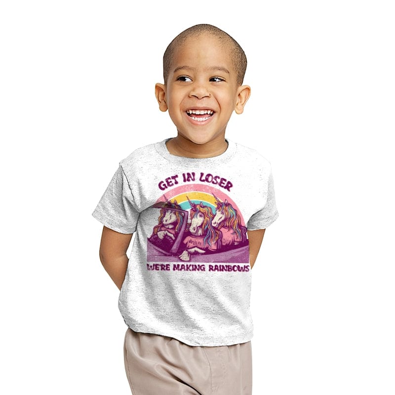 We're Making Rainbows - Youth T-Shirts RIPT Apparel X-small / White