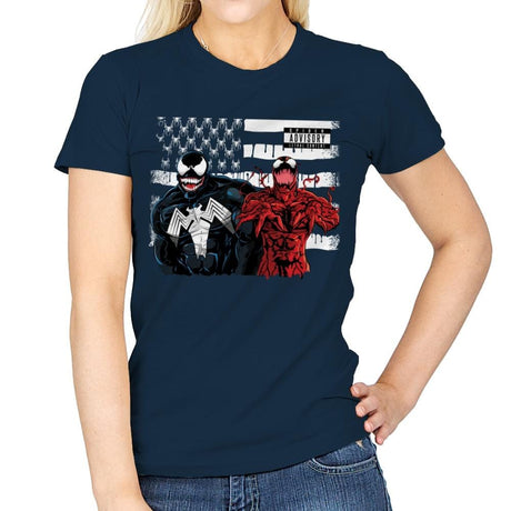 We're Sorry Ms. Parker - Best Seller - Womens T-Shirts RIPT Apparel Small / Navy