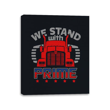 We Stand with Prime - Canvas Wraps Canvas Wraps RIPT Apparel 11x14 / Black