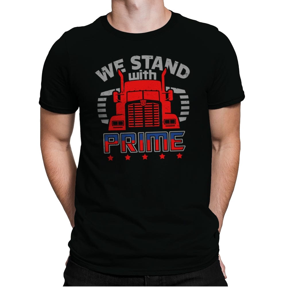 We Stand with Prime - Mens Premium T-Shirts RIPT Apparel Small / Black