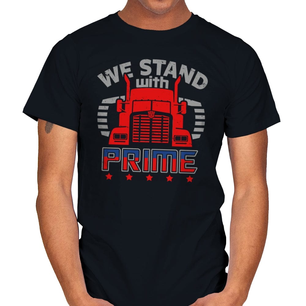 We Stand with Prime - Mens T-Shirts RIPT Apparel Small / Black