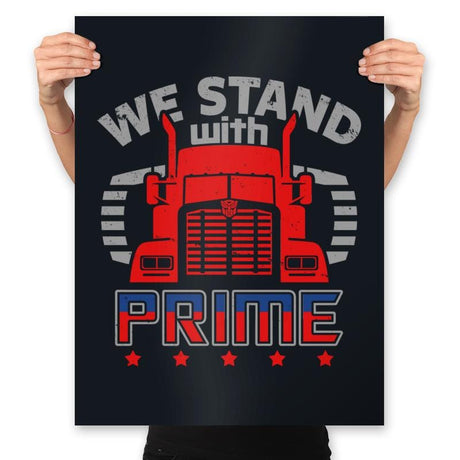 We Stand with Prime - Prints Posters RIPT Apparel 18x24 / Black