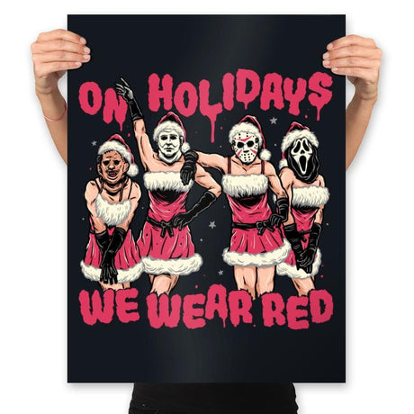 We Wear Red - Prints Posters RIPT Apparel 18x24 / Black