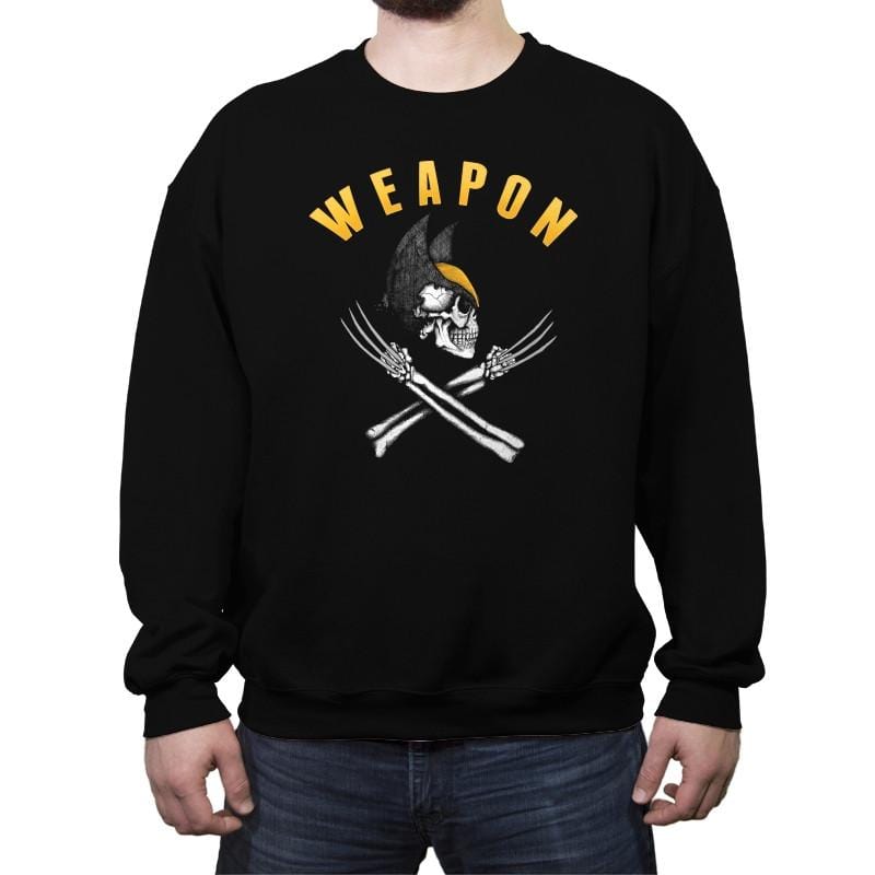 Weapon X Pirate Flag - Crew Neck Sweatshirt Crew Neck Sweatshirt RIPT Apparel Small / Black