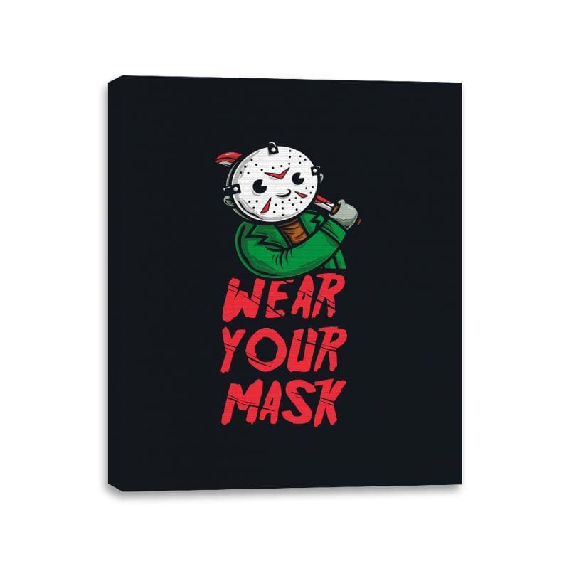 Wear Your Mask - Canvas Wraps Canvas Wraps RIPT Apparel 11x14 / Black