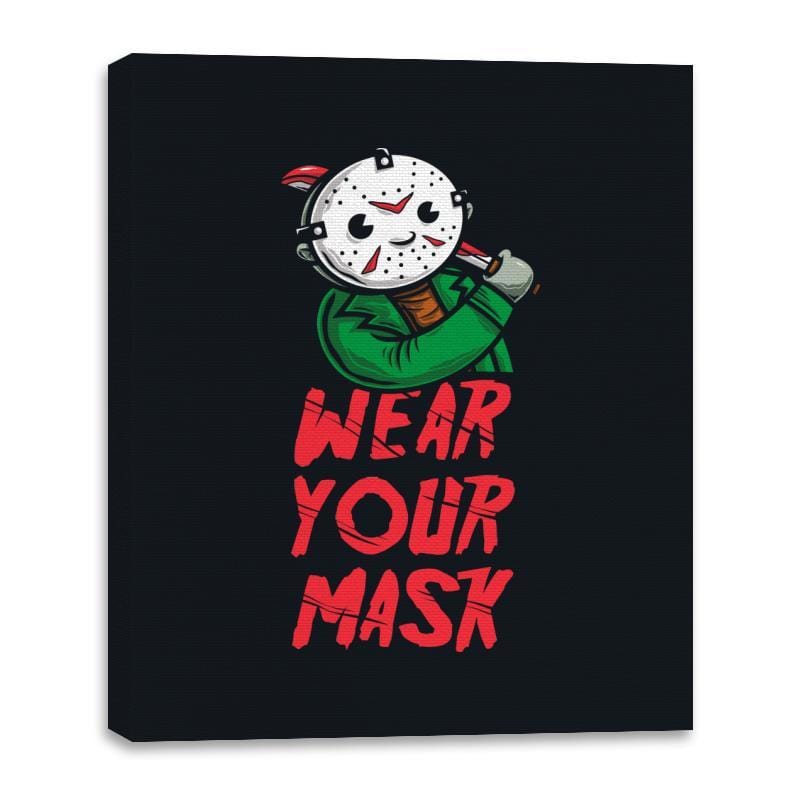 Wear Your Mask - Canvas Wraps Canvas Wraps RIPT Apparel 16x20 / Black