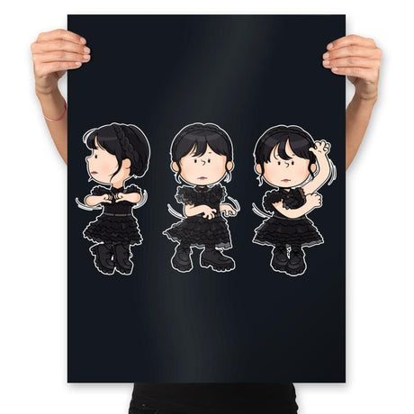 Wednesday Addams Peanuts' Dance - Prints Posters RIPT Apparel 18x24 / Black