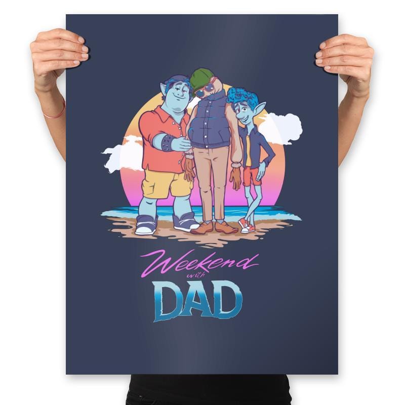 Weekend With Dad  - Prints Posters RIPT Apparel 18x24 / Navy