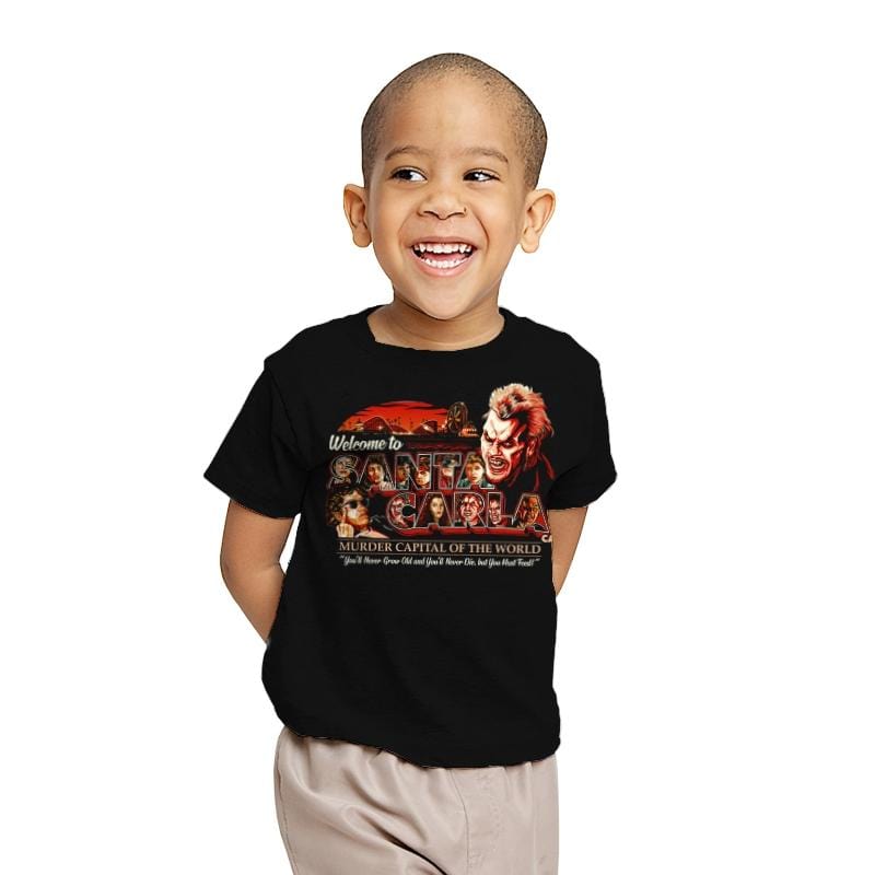 Welcome to Santa Carla - Youth T-Shirts RIPT Apparel X-small / Black
