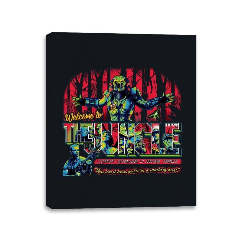 Welcome To The Jungle - Canvas Wraps Canvas Wraps RIPT Apparel 11x14 / Black