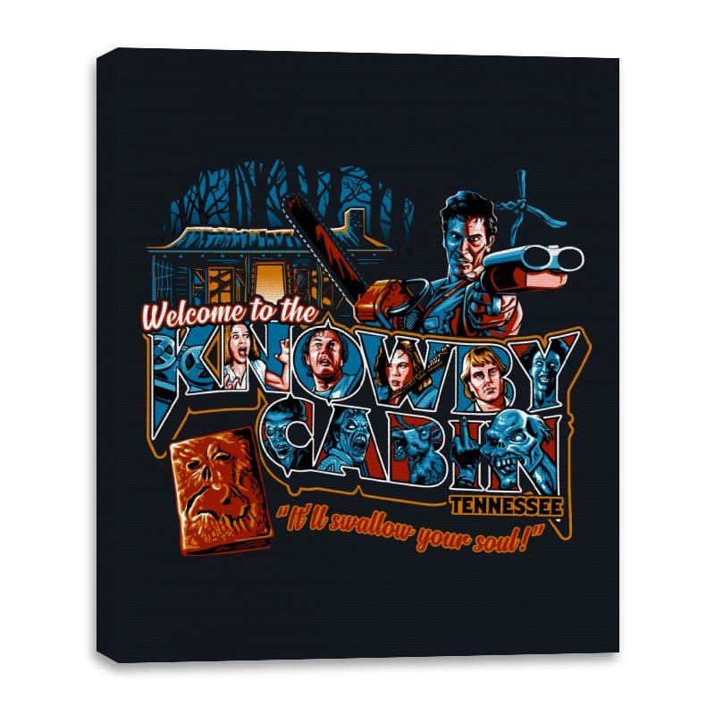 Welcome to the Knowby Cabin - Canvas Wraps Canvas Wraps RIPT Apparel 16x20 / Black