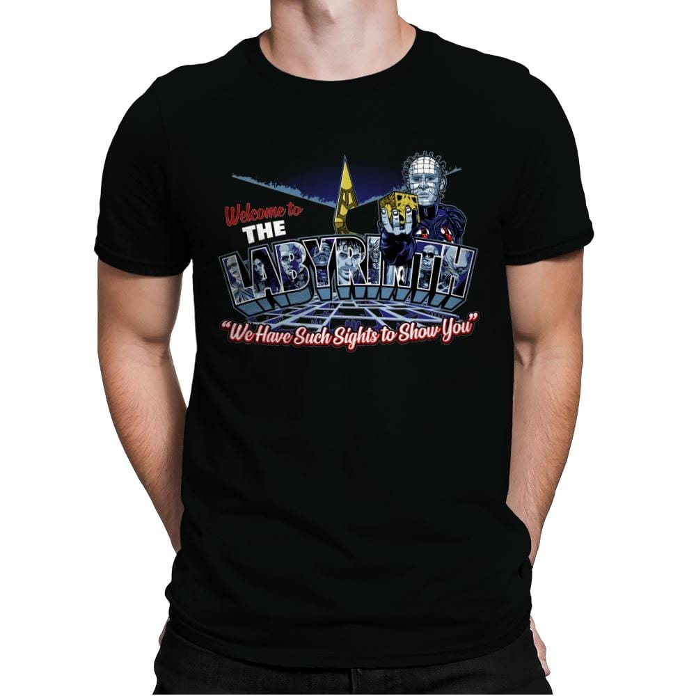 Welcome to The Labyrinth - Mens Premium T-Shirts RIPT Apparel Small / Black