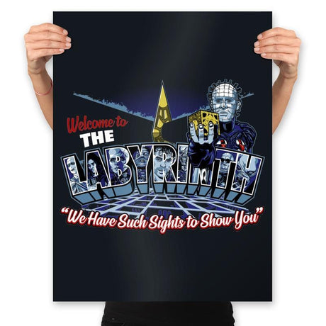 Welcome to The Labyrinth - Prints Posters RIPT Apparel 18x24 / Black