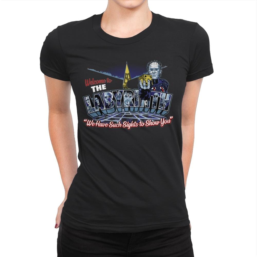 Welcome to The Labyrinth - Womens Premium T-Shirts RIPT Apparel Small / Black