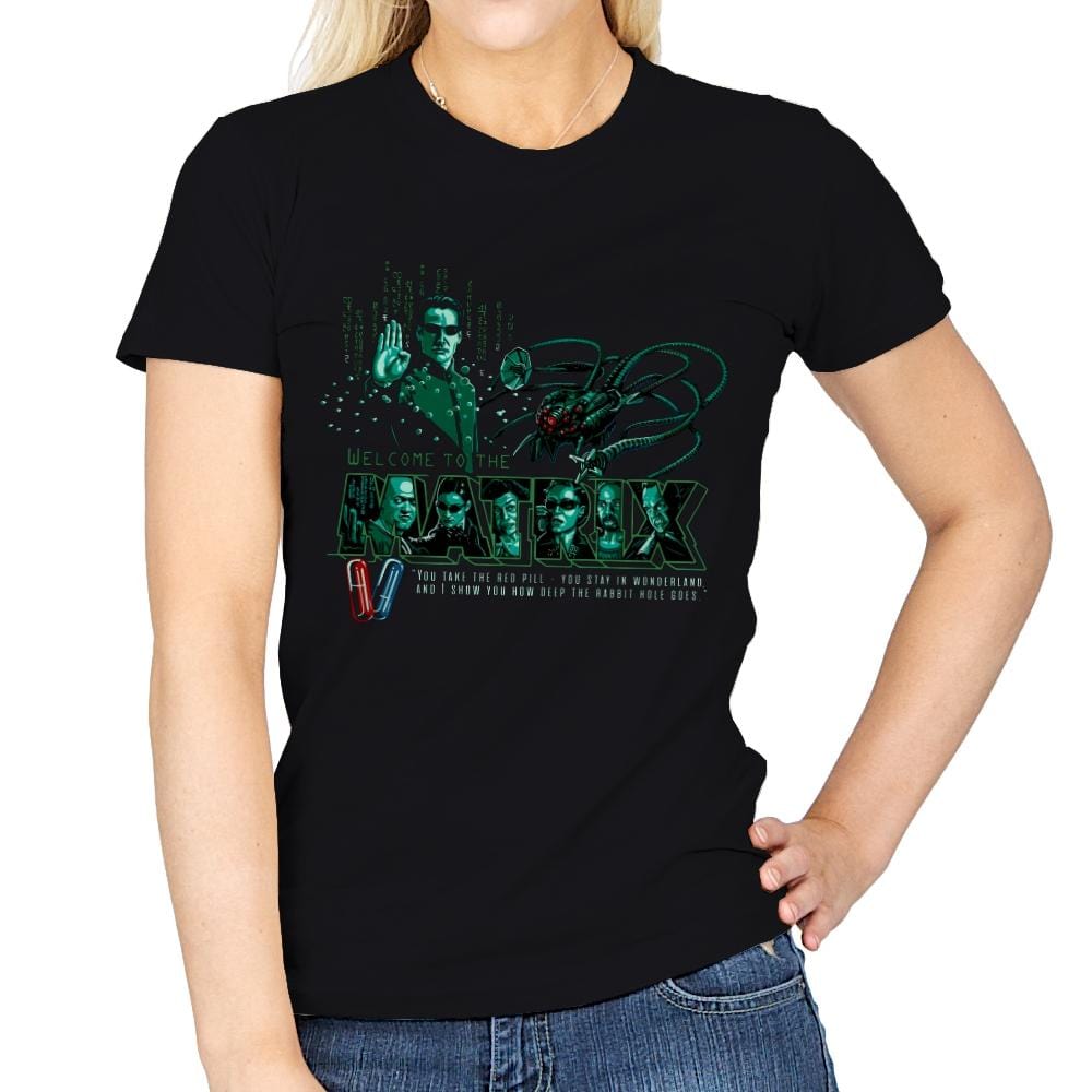 Welcome to The Matrix - Womens T-Shirts RIPT Apparel Small / Black