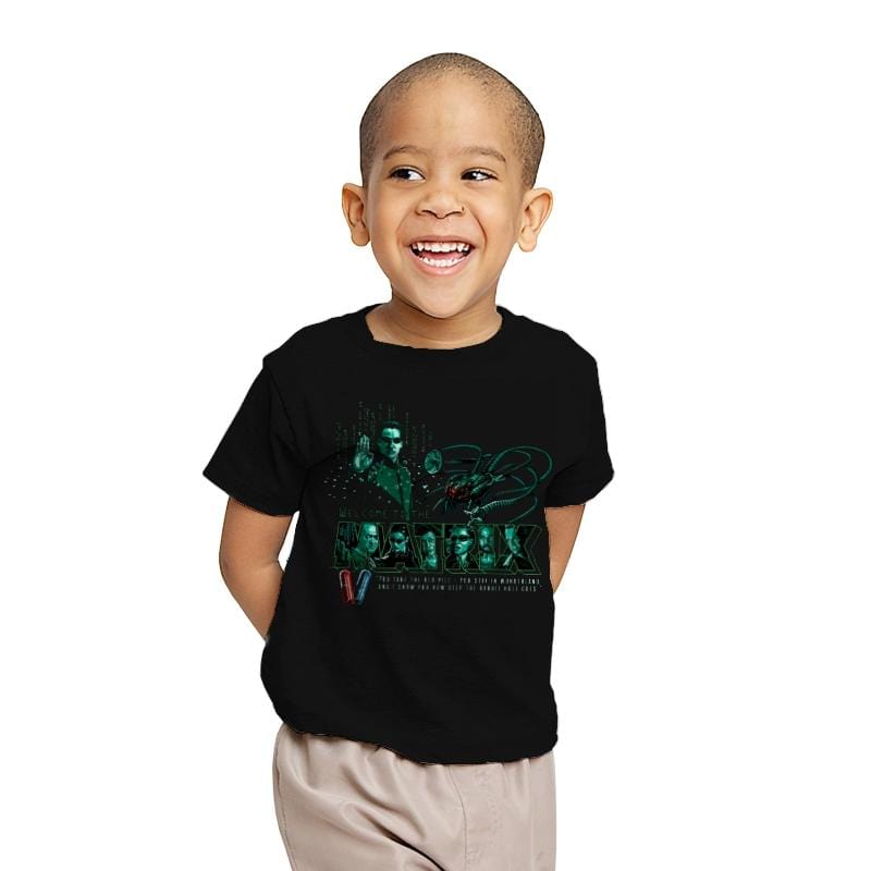 Welcome to The Matrix - Youth T-Shirts RIPT Apparel X-small / Black