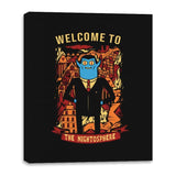 Welcome to the Night - Canvas Wraps Canvas Wraps RIPT Apparel 16x20 / Black