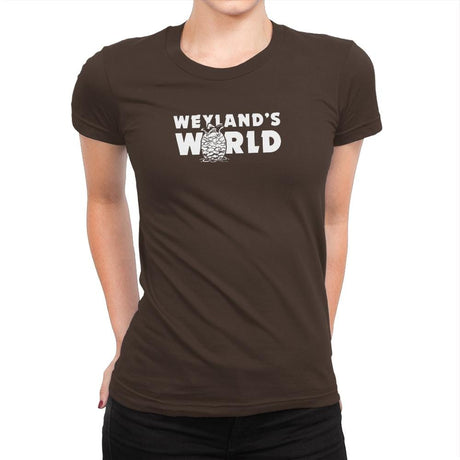 Weyland's World - Extraterrestrial Tees - Womens Premium T-Shirts RIPT Apparel Small / Dark Chocolate