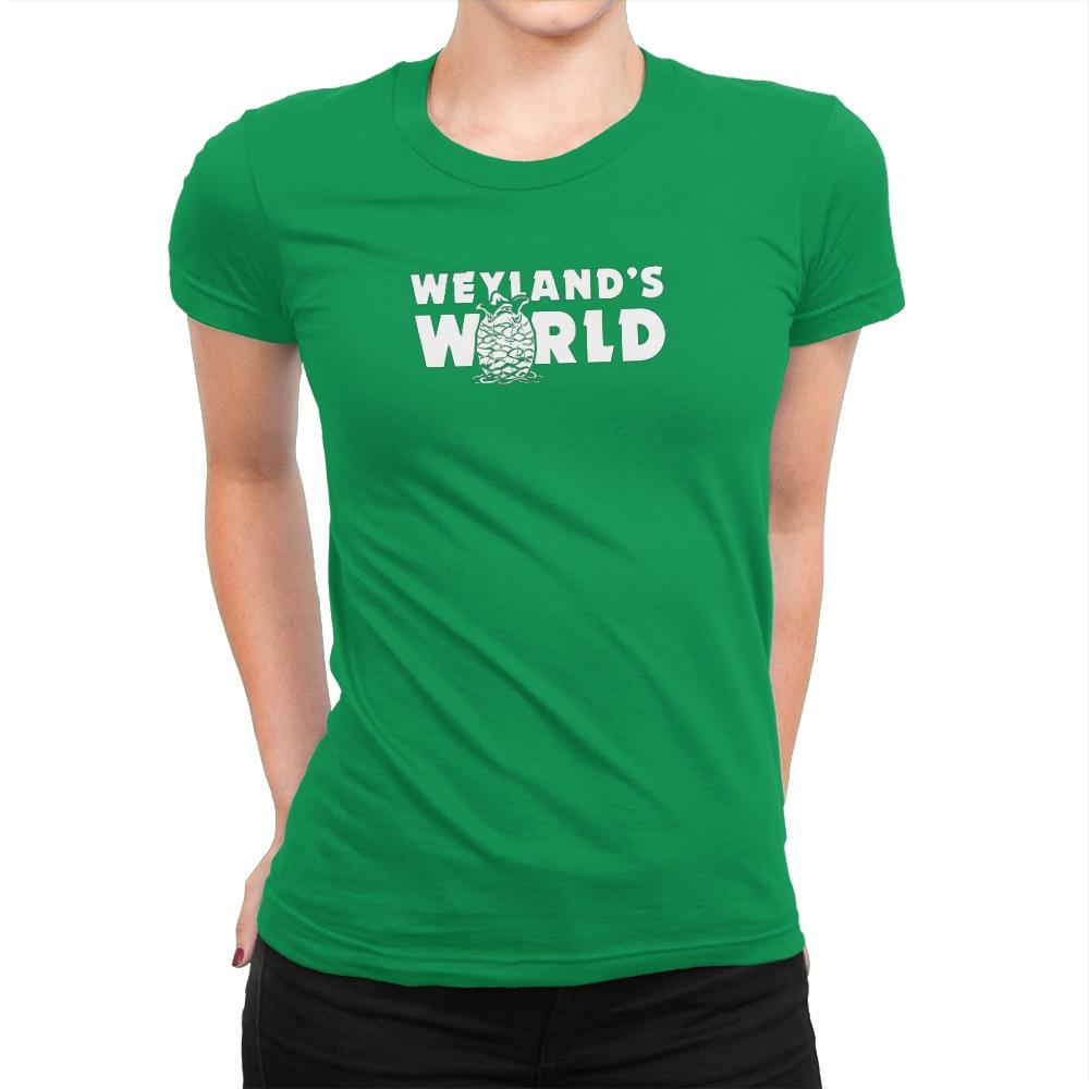 Weyland's World - Extraterrestrial Tees - Womens Premium T-Shirts RIPT Apparel Small / Kelly Green