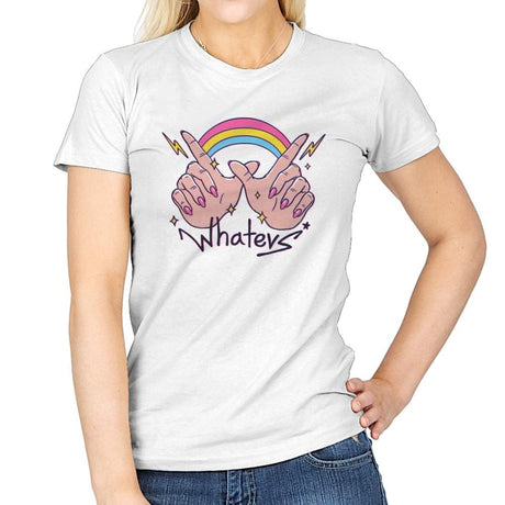 Whatevs! - Womens T-Shirts RIPT Apparel Small / White