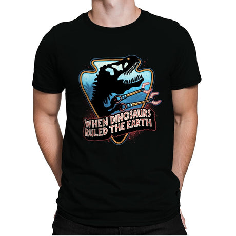 When Dinosaurs Ruled the Earth - Mens Premium T-Shirts RIPT Apparel Small / Black