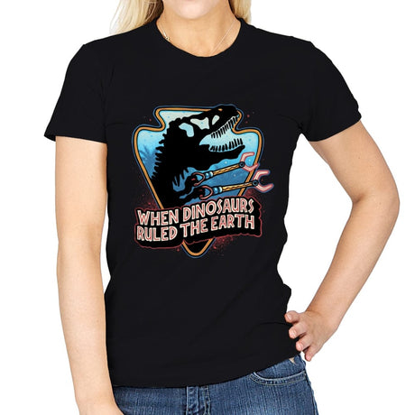 When Dinosaurs Ruled the Earth - Womens T-Shirts RIPT Apparel Small / Black