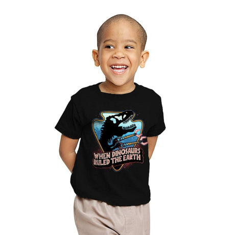 When Dinosaurs Ruled the Earth - Youth T-Shirts RIPT Apparel X-small / Black
