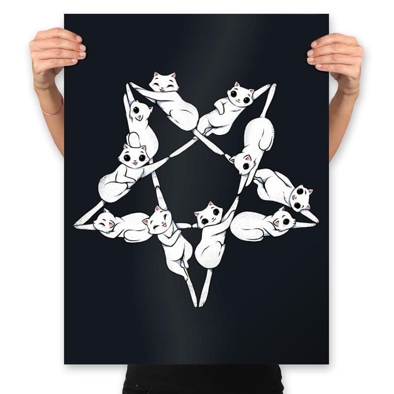 Where Cats Go At Night - Prints Posters RIPT Apparel 18x24 / Black