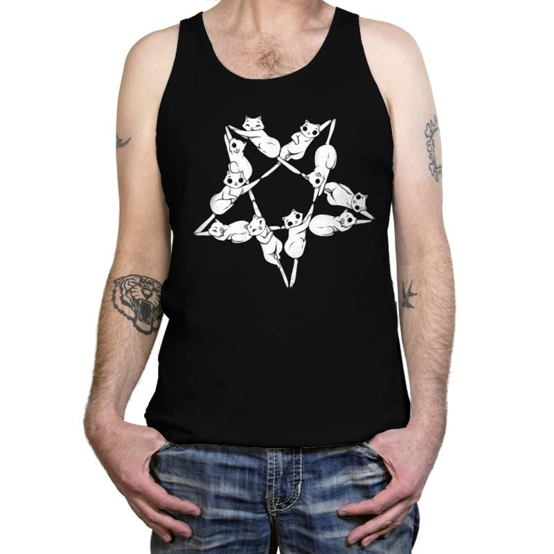 Where Cats Go At Night - Tanktop Tanktop RIPT Apparel X-Small / Black