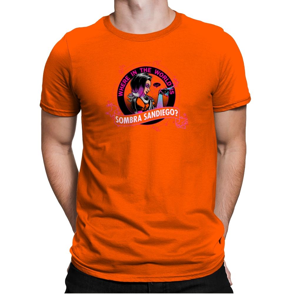 Where in the World is Sombra Sandiego? Exclusive - Mens Premium T-Shirts RIPT Apparel Small / Classic Orange