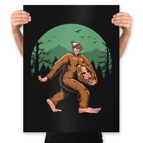 Where is Big Foot? - Prints Posters RIPT Apparel 18x24 / Black