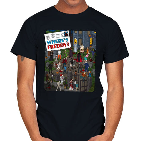 Where's Freddy? - Mens T-Shirts RIPT Apparel Small / Black
