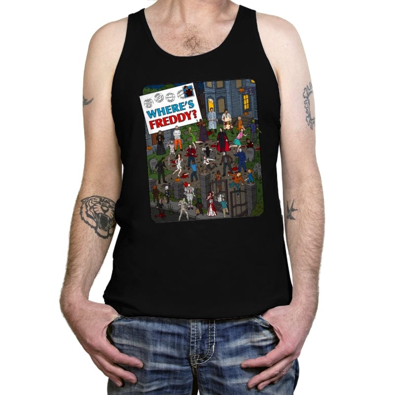 Where's Freddy? - Tanktop Tanktop RIPT Apparel X-Small / Black