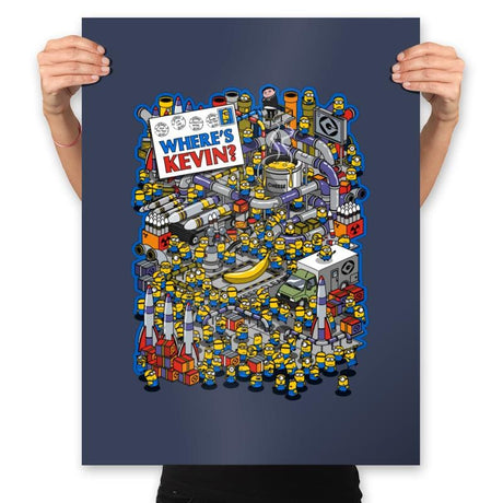 Where's Kevin? - Prints Posters RIPT Apparel 18x24 / Navy