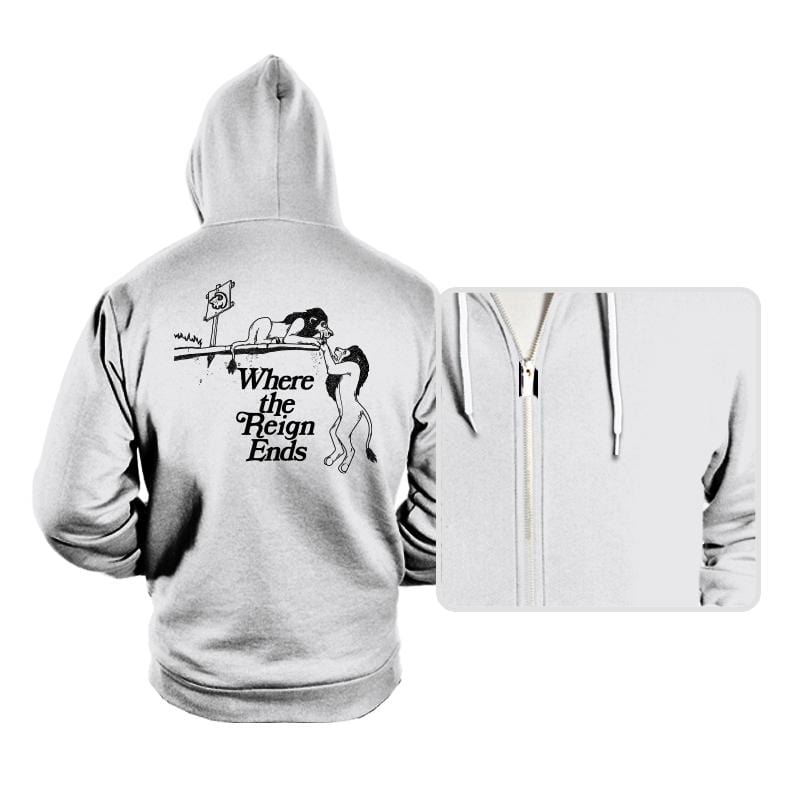 Where the Reign Ends! - Hoodies Hoodies RIPT Apparel Small / White