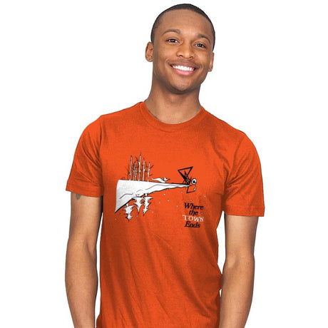 Where The Town Ends - Mens T-Shirts RIPT Apparel Small / Orange